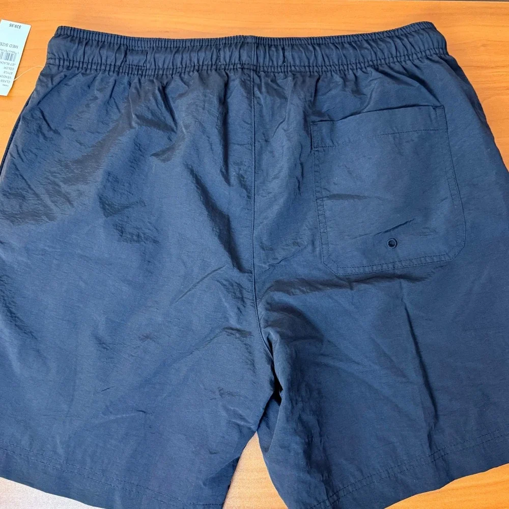 PacSun Mens Jet Black Swim Trunks Nylon Mesh Lined Shorts Medium NEW